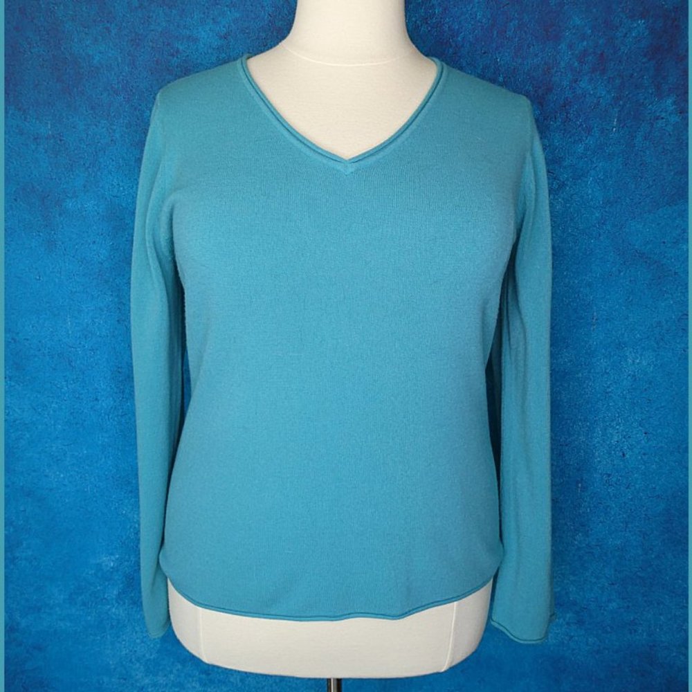 White Stag Teal V Neck Sweater XXL
